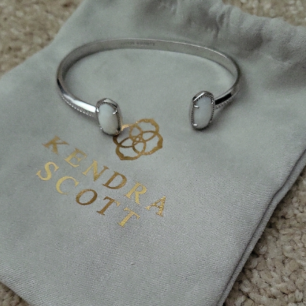 Kendra Scott Silver Cuff with White Stones